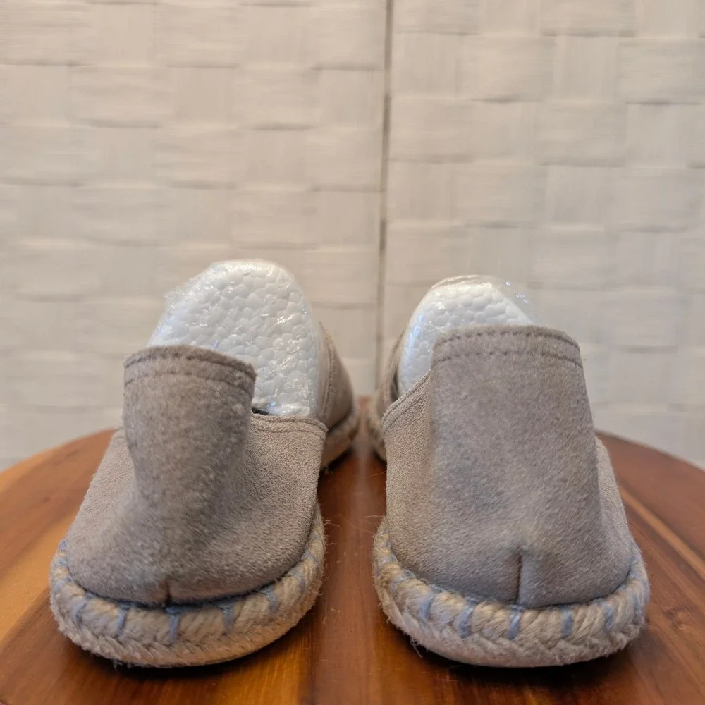 Verbenas Gaudi Taupe Suede Espadrilles Made in Spain Flat‎ Slip On Shoes Size 37